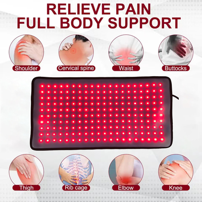 660nm 850nm อุปกรณ์เกรดทางการแพทย์ face anti aging collagen led skin therapy แผงอินฟราเรดแสงสีแดง full body pad